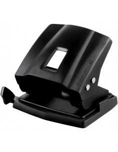 Maped Essentials Metal E-4034 Perforadora de Sobremesa - 2 Agujeros - Regleta Multi-Formatos - Hasta 35 Hojas a la vez -