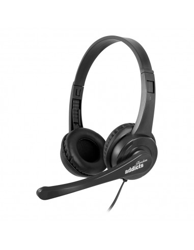 NGS Vox505 Auriculares USB con Microfono - Microfono Plegable - Almohadillas Acolchadas - Diadema Ajustable - Control en