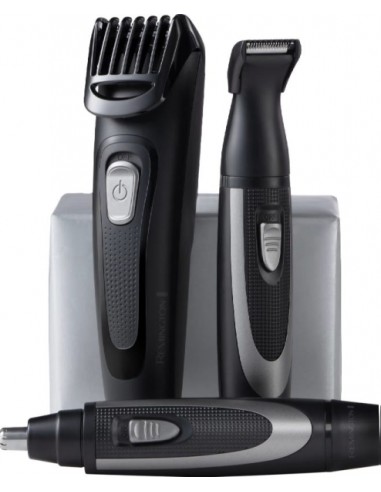 Remington The Works Kit Barbero - Cortabarbas-Perfilador y Recortador para Nariz y Orejas -