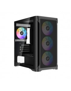 Sama S31 Caja Torre MicroATX - Lateral Cristal Templado - 2 x USB-A 3.0-1 x USB-C 3.2 - 1 x Audio-Micro - 4 Ventiladores