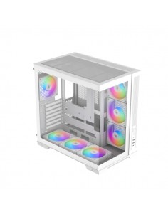 Sama V52 Caja Torre ATX - Lateral Cristal Templado-- 2 x USB-A 3.0-USB-C 3.2 - 1 x Audio-Micro - 7 Ventiladores ARGB -