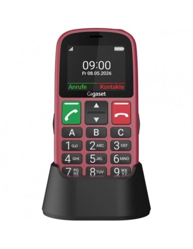 Gigaset GL30 Telefono Movil Para Mayores Pantalla 2.2" - Camara 0.3MP - Base de Carga - IP44 - Color Rojo