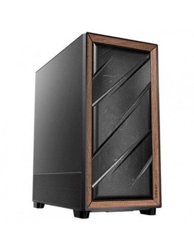 Antec Flux Caja E-ATX - Cristal Lateral Templado - 1 x USB C-2 x USB-A 3.0 - 1 x Audio-Micro - 5 Ventiladores - Color Negro