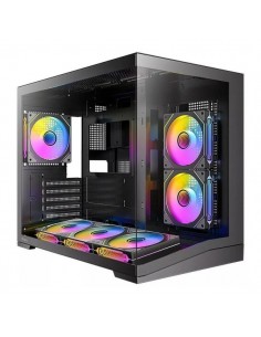 Antec CX M3 ARGB Caja MicroATX - Cristal Templado - 1 x USB 2.0-1 x USB-A 3.0-1 x USB-C 3.2 - 1 x Audio-Micro - 6