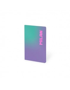 Milan Sunset Libreta Encolada Formato A5 Cuadricula 5x5 - 48 Hojas de 95 gr m2 - Microperforado - Tapa Blanda - Color