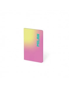 Milan Sunset Libreta Encolada Formato A6 Pautado 1 Linea - 48 Hojas de 95 gr m2 - Microperforado - Tapa Blanda - Color