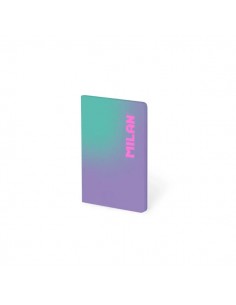 Milan Sunset Libreta Encolada Formato A6 Cuadricula 5x5 - 48 Hojas de 95 gr m2 - Microperforado - Tapa Blanda - Color