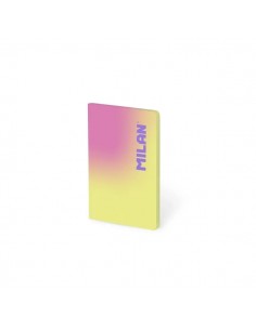 Milan Sunset Libreta Encolada Formato A6 Cuadricula 5x5 - 48 Hojas de 95 gr m2 - Microperforado - Tapa Blanda - Color