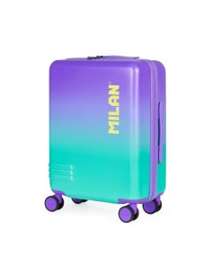 Milan Coleccion Sunset Maleta de Cabina Rigida - 4 Ruedas Dobles 360Â-- Cierre con Combinacion de 3 Digitos - Medidas