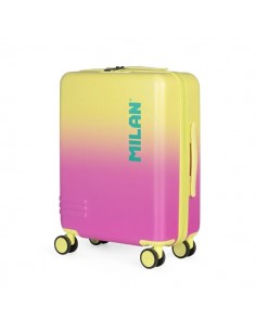 Milan Coleccion Sunset Maleta de Cabina Rigida - 4 Ruedas Dobles 360Â-- Cierre con Combinacion de 3 Digitos - Medidas