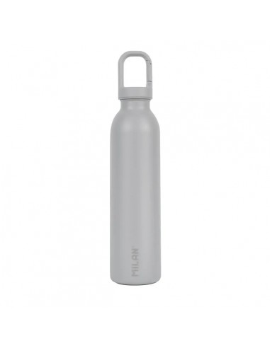 Milan Shadow Botella Isotermica 0.59L - Tapon con Mosqueton - Doble Pared de Acero Inoxidable - Libre de Bisfenol A (BPA) -