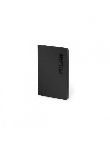 Milan Shadow Libreta Encolada Formato A6 Hojas Lisas - 48 Hojas de 95 gr m2 - Microperforado - Tapa Blanda - Color Negro