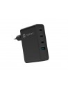 Natec Ribera Cargador de Pared GaN 100W - 1xUSB-A-3xUSB-C - Carga Rapida - Color Negro