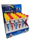 Dohe Playmobil Navidad Expositor con 24 Boligrafos Borrables - Capuchon con Formas de Papa Noel y Rey Mago