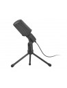 Natec ASP Microfono de Sobremesa - Base de Tripode - Grabacion Alta Calidad - Cable 1 8m