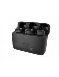 Natec Hopper Lavalier 2 Microfonos Inalambricos Conector Lihtning - Alta Sensibilidad - Frecuencia Hasta 48 kHz