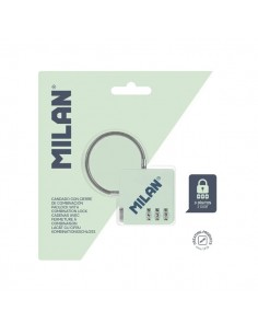 Milan Serie 430 Candado con Cierre de Combinacion - 3 Digitos - Metalico - Color Verde
