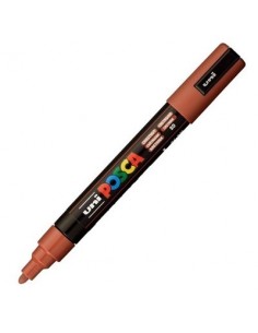 Posca PC-5M Marcador de Pintura - Base al Agua - Punta de Bala 1.8-2.5mm - Resistente a la Luz - Color Marron CastaÃ±a