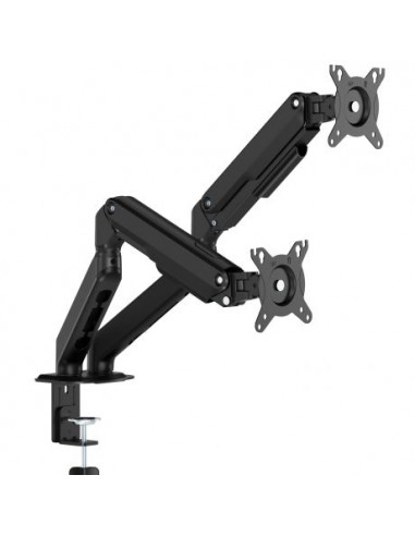 Ewent EW1493 Soporte de Mesa para Monitor TV - De 17" a 32" - Piston de Gas - 3 Pivotes-2 Brazos - Giratorio e Inclinable -