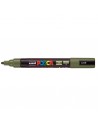 Posca PC-5M Marcador de Pintura - Base al Agua - Punta de Bala 1.8-2.5mm - Resistente a la Luz - Color Verde Khaki