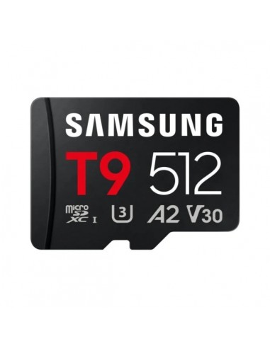 Samsung T9 Tarjeta Micro SDXC 512GB UHS-I U3 A2 V30 200-130MB s con Adaptador SD