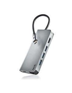 NGS Wonder Dock 8 en 1 Hub USB-C - 3x USB 3.0-1x USB-C PD 60W-1x HDMI-1x RJ-45-Ranura SD 40 Mbps y Ranura TF 40 Mbps -