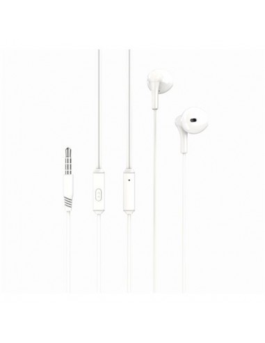 XO EP39 Music Auricular con Microfono - Cable 1.2m - Boton de Control - Color Blanco