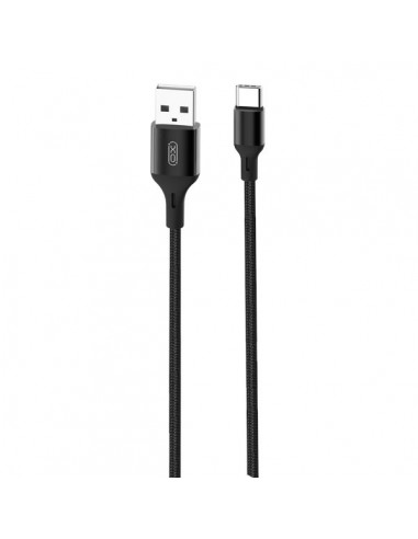 XO Cable USB-A Macho a Tipo C - Carga-Transmision de Datos Alta Velocidad - 2-4A - 1m - Color Negro