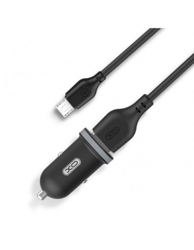 XO TZ08 Pack Cargador de Coche-Cable USB-A a MicroUSB - 2 Puertos USB
