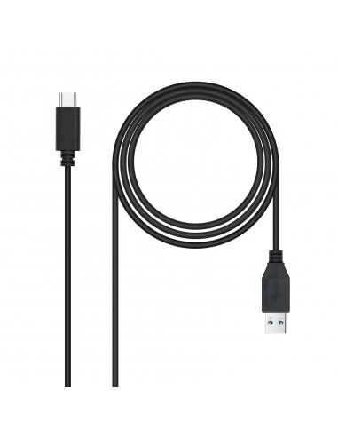 Nanocable Cable USB 3.1 Gen2 10Gbps 3A USB-C M-A M 2m - Color Negro