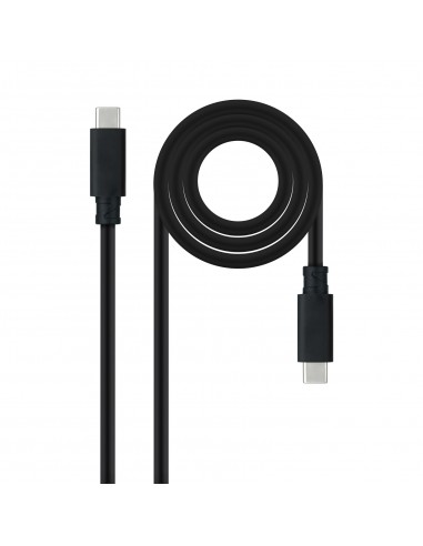 Nanocable Cable USB 3.1 Gen2 5A USB-C M-USB-C M 1.5m - Color Negro