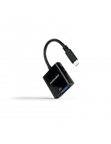 Nanocable Conversor USB-C A VGA - 10cm - Color Negro