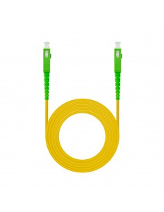 Nanocable Cable Fibra SC APC-SC APC Monomodo LSZH 1m - Color Amarillo