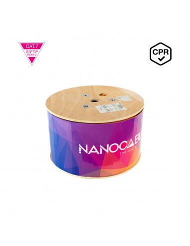 Nanocable Cable Red Cat. 7 600Mhz LSZH SFTP PIMF AWG23 305m - Color Naranja