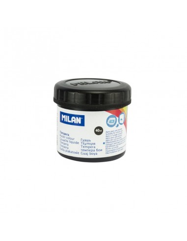Milan Bote de Tempera - 40ml - Secado Rapido - Mezclable - Color Negro