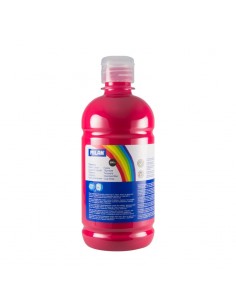 Milan Botella de Tempera - 500ml - Tapon Dosificador - Secado Rapido - Mezclable - Color Magenta