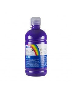 Milan Botella de Tempera - 500ml - Tapon Dosificador - Secado Rapido - Mezclable - Color Violeta