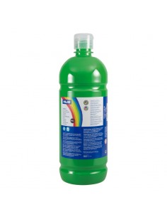 Milan Botella de Tempera - 1000ml - Tapon Dosificador - Secado Rapido - Mezclable - Color Verde Claro
