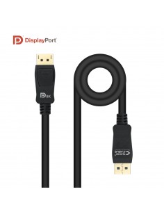 Nanocable Cable Displayport 1.4 Certif. Vesa DP M-DP M 0.5m - Color Negro