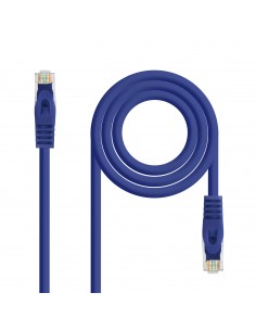 Nanocable Cable Red Latiguillo LSZH Cat.6A UTP AWG24 25cm - Color Azul