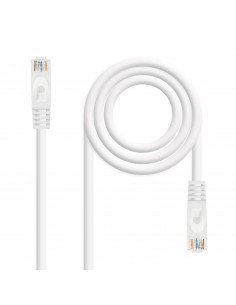 Nanocable Cable Red Latiguillo LSZH Cat.6A UTP AWG24 25cm - Color Blanco