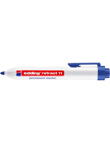 Edding Retract 11 Rotulador Permanente Retractil - Punta Redonda - Trazo entre 1.5 y 3mm - Recargable - Secado Rapido - Color