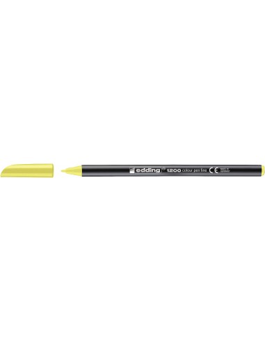 Edding 1200 Rotulador - Punta Redonda - Trazo 1mm - Tinta con Base de Agua - Color Amarillo Neon