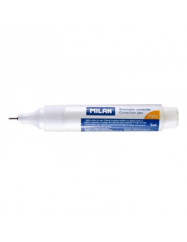 Milan Boligrafo Corrector Mini - Punta Metalica - Capacidad 5ml