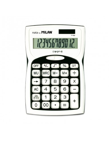 Milan Calculadoras de 12 Digitos - 3 Teclas de Memoria - Raiz Cuadrada - Calculo de Margenes - Tecla de Apagado - Color