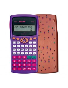 Milan M240 Calculadora Cientifica Copper 10 2 Digitos - Pantalla de 2 Lineas - 240 Funciones Integradas Incluyendo 124