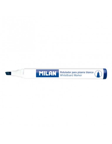 Milan Rotuladores para Pizarra Blanca con Punta Biselada - Punta 1 - 4 mm - Tinta a Base de Alcohol - Borrable en Seco -