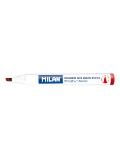 Milan Rotuladores para Pizarra Blanca con Punta Biselada - Punta 1 - 4 mm - Tinta a Base de Alcohol - Borrable en Seco -