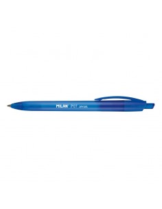 Milan P07 Dry-Gel Boligrafo de Gel Retractil - Punta 0.7mm - Secado Rapido - Color Azul