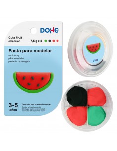 Dohe Coleccion Cute Fruit Pasta para Modelar Sandia - Ligera y Flexible - Apto para Niños de 3 a 5 Años